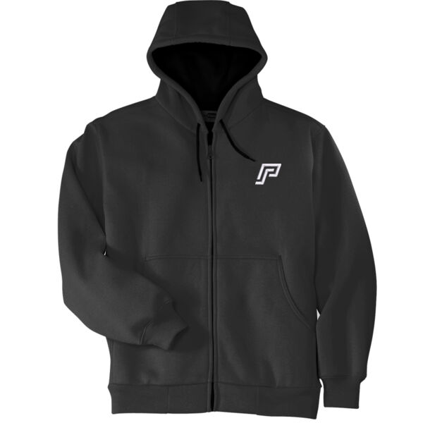 Embroidered PrestoSports - Heavyweight Full Zip Hooded Sweatshirt with Thermal Lining Thumbnail
