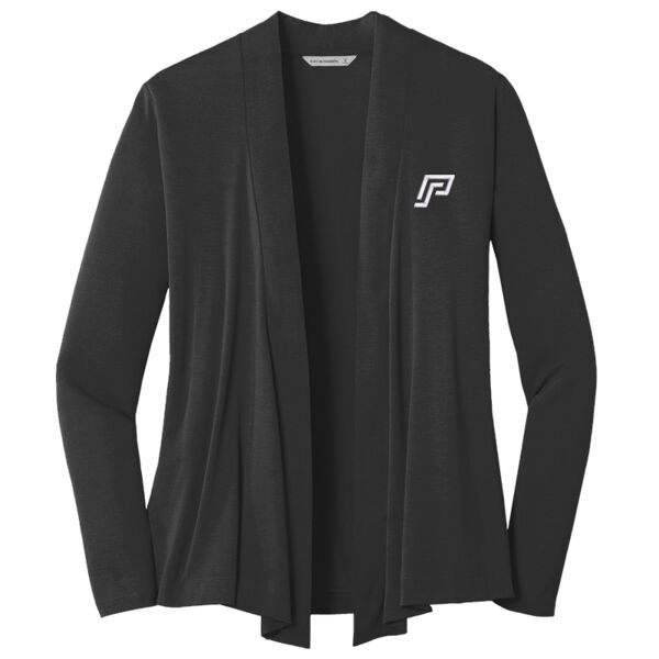 Embroidered PrestoSports - Ladies Concept Open Cardigan Thumbnail