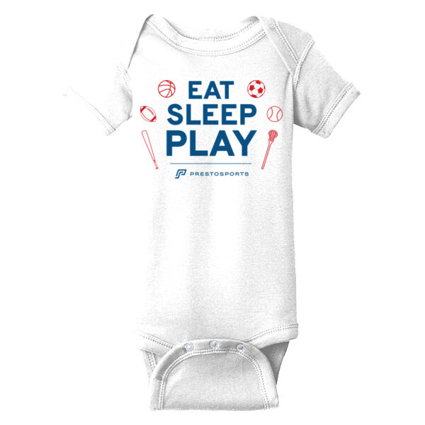 Eat Sleep Play PrestoSports - Infant Short Sleeve Baby Rib Bodysuit Thumbnail